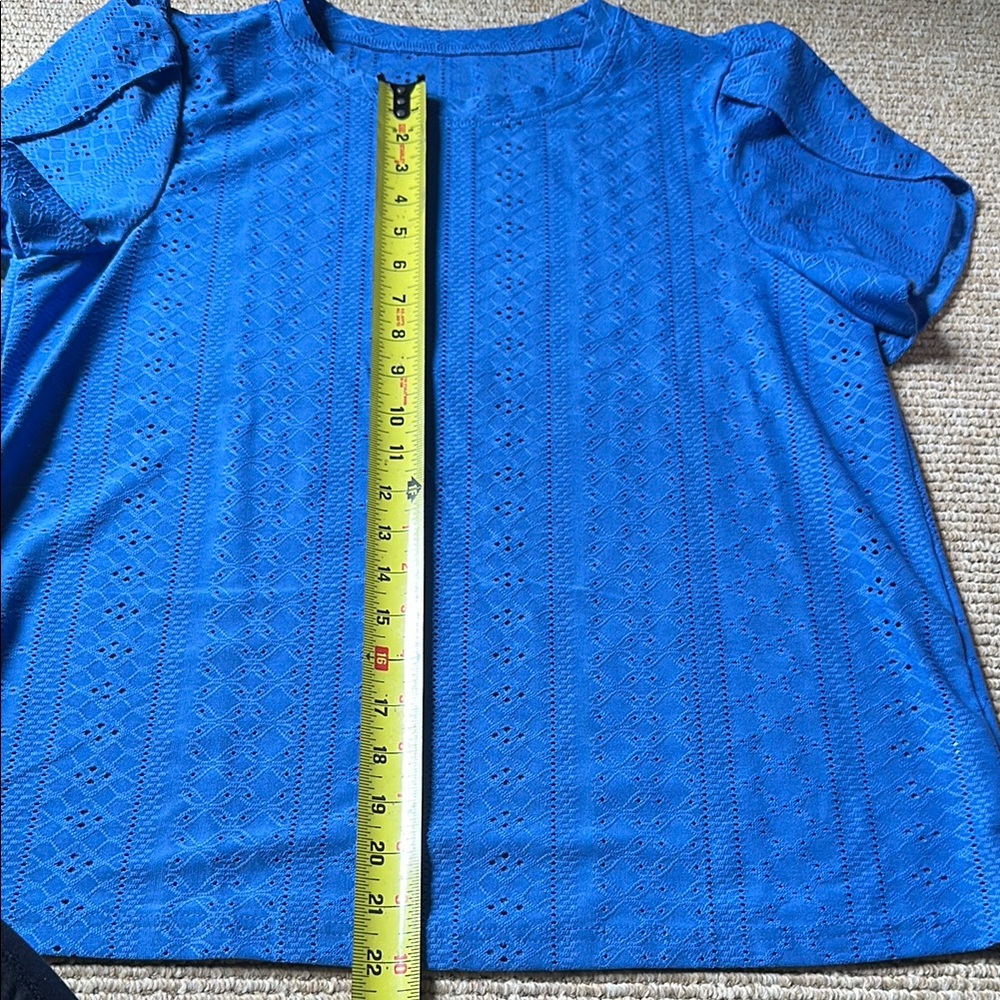 NWOT Amazon Women's size large Blue dressy top - Picture 2 of 7